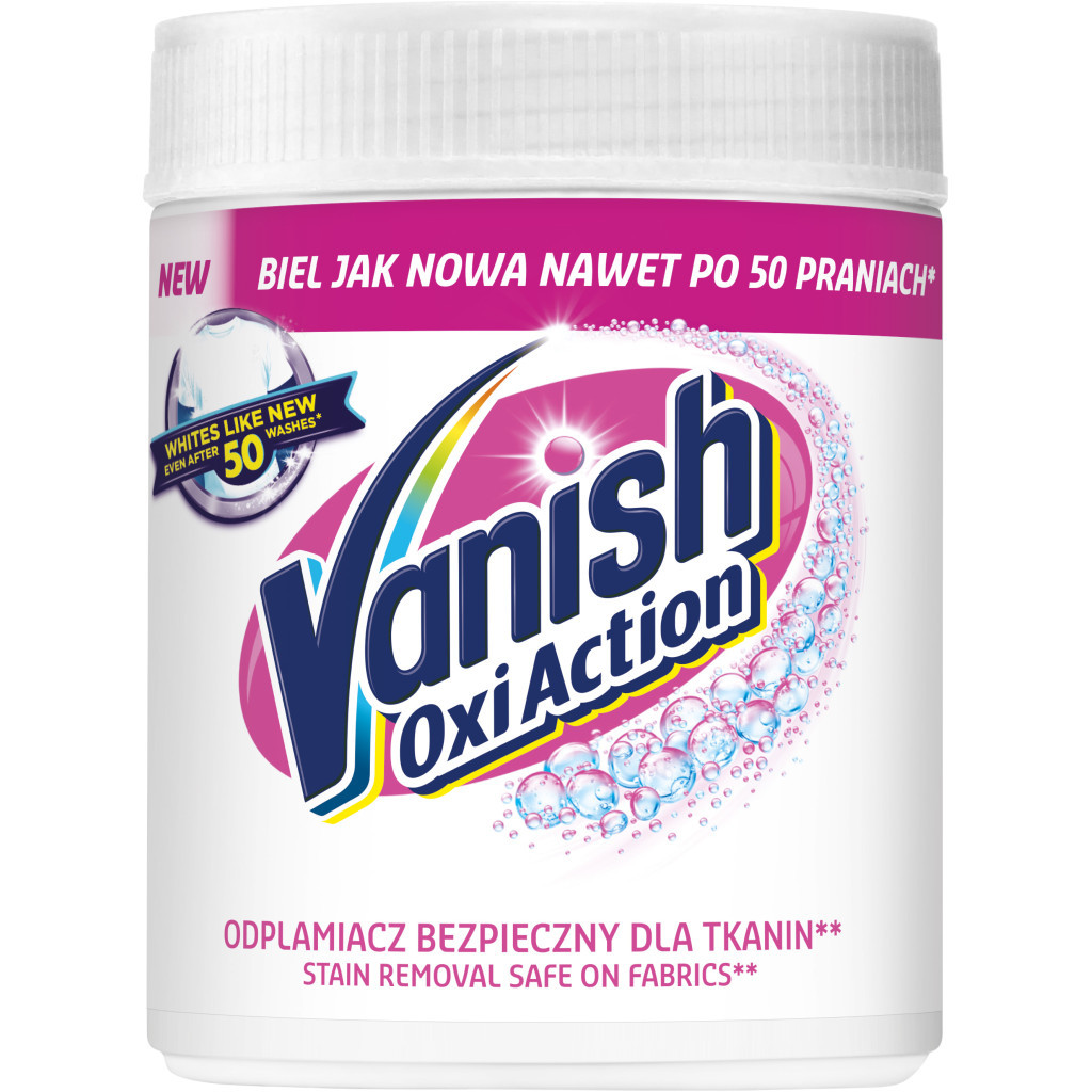 Засіб для видалення плям Vanish Oxi Action Кришталева білизна 470 г (5900627063172/5900627081732) - изображение 1