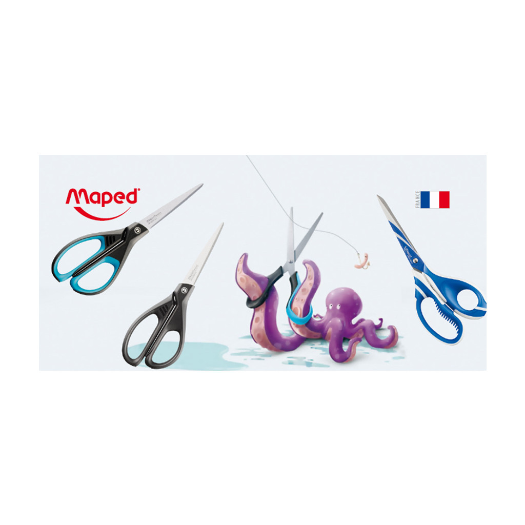 Ножиці Maped ESSENTIALS SOFT 170мм, чорний із синім (MP.468210) - изображение 3