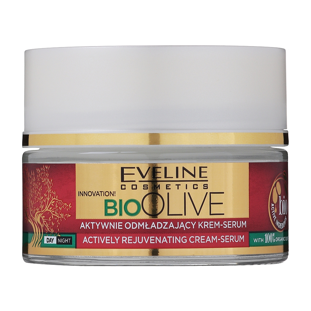 Крем для обличчя Eveline Cosmetics Bio Olive Actively Rejuvenating Cream-Serum 50 мл (5903416030140) - зображення 2