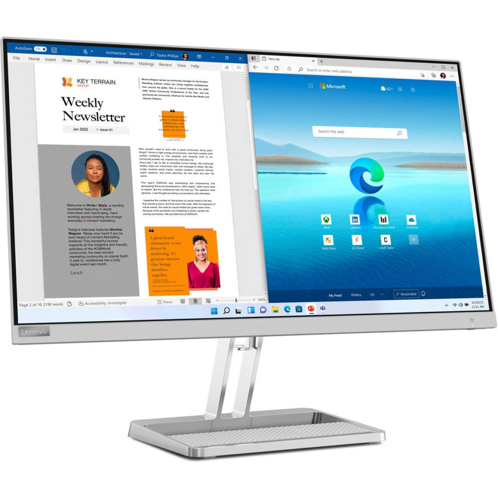 Монітор Lenovo L27i-40 (67ABKAC4UA) - зображення 2
