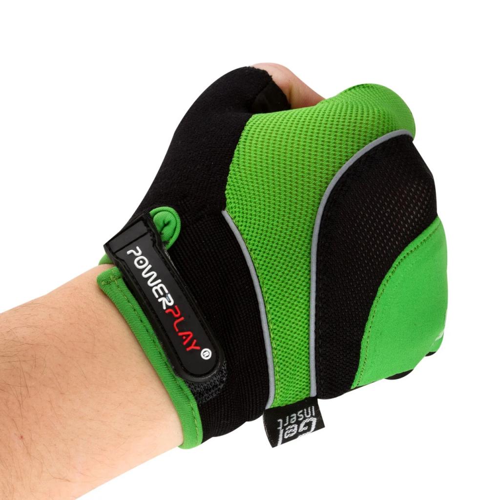 Велорукавиці PowerPlay 5015 Green M (5015B_M_Green) - зображення 3