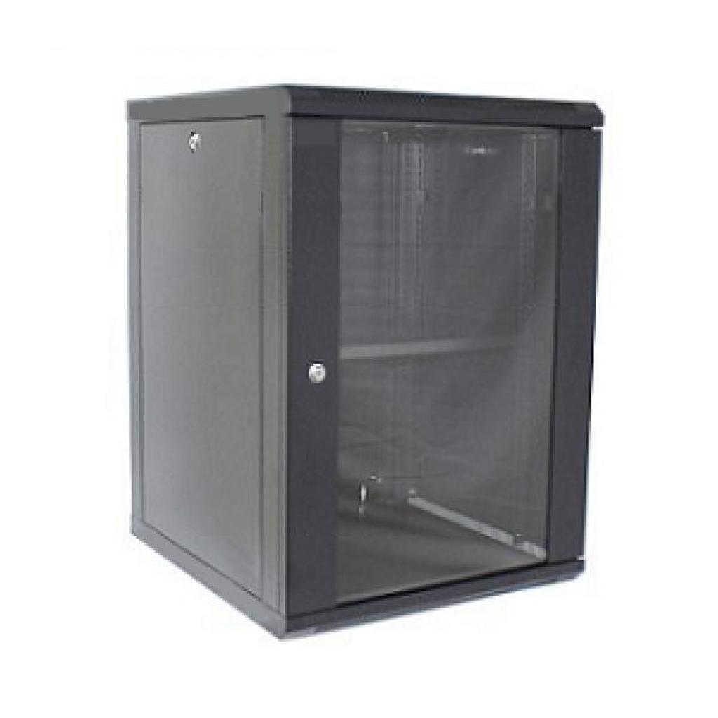Шафа настінна Hypernet 15U 19" 600x600 (WMNC66-15U-FLAT-BLACK) - зображення 1
