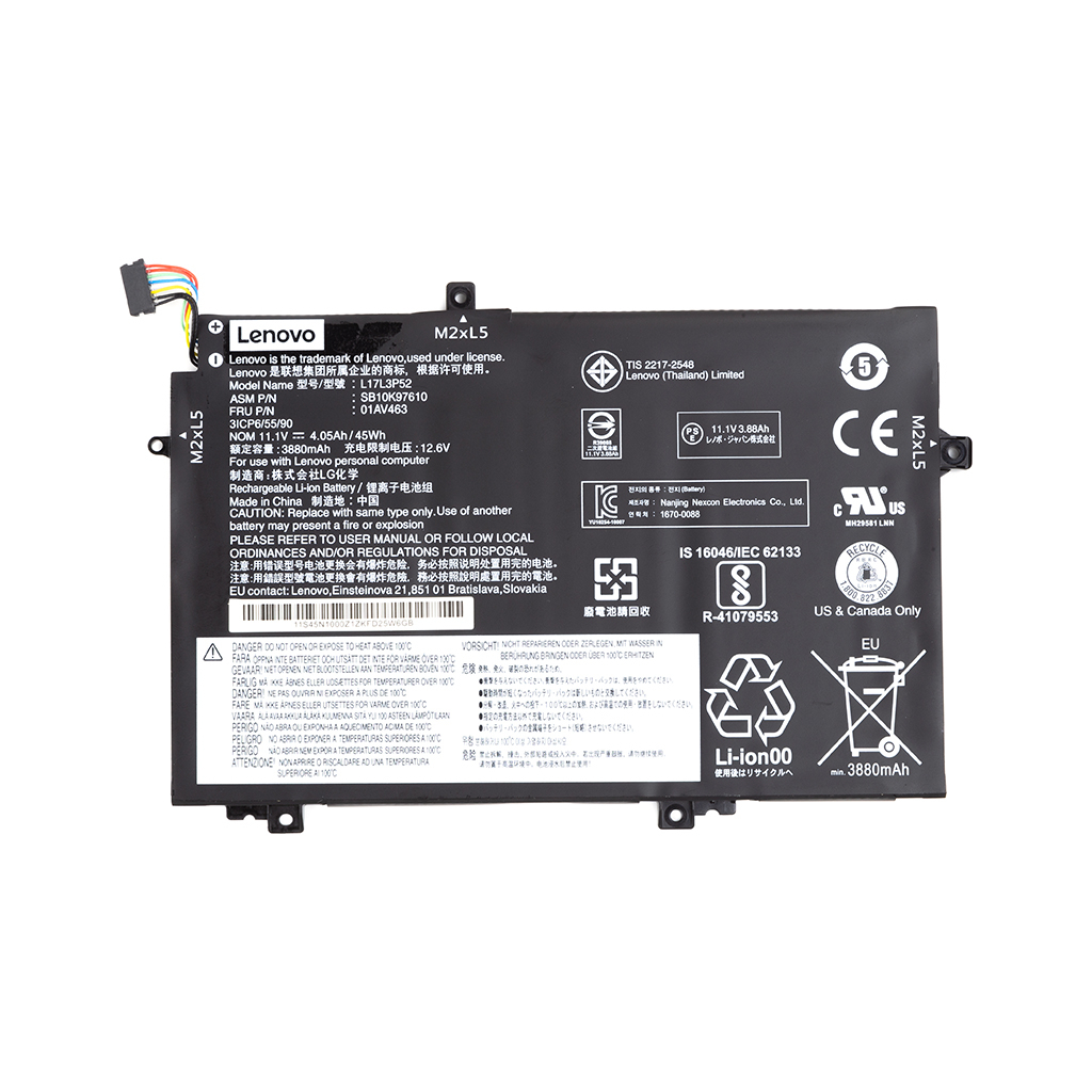 Акумулятор до ноутбука Lenovo ThinkPad L480 (L17C3P52) 11.1V 4050mAh (NB481279) - зображення 1