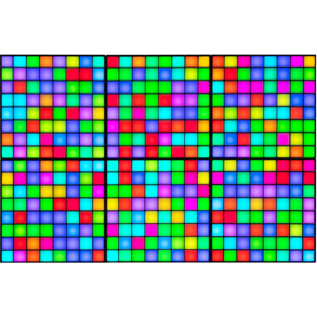Гірлянда Twinkly Smart LED Squares 1+5 RGB, Gen II, IP20, 16x16см, білий (TWQ064STW-07-BEU) - зображення 9