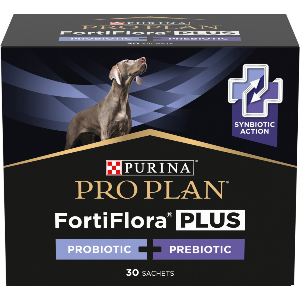 Пробіотична добавка для тварин Purina Pro Plan FortiFlora Plus Для собак та цуценят для підтримки нормальної мікрофлори кишківника 30 x 1.5 г (8445290504937) - изображение 1