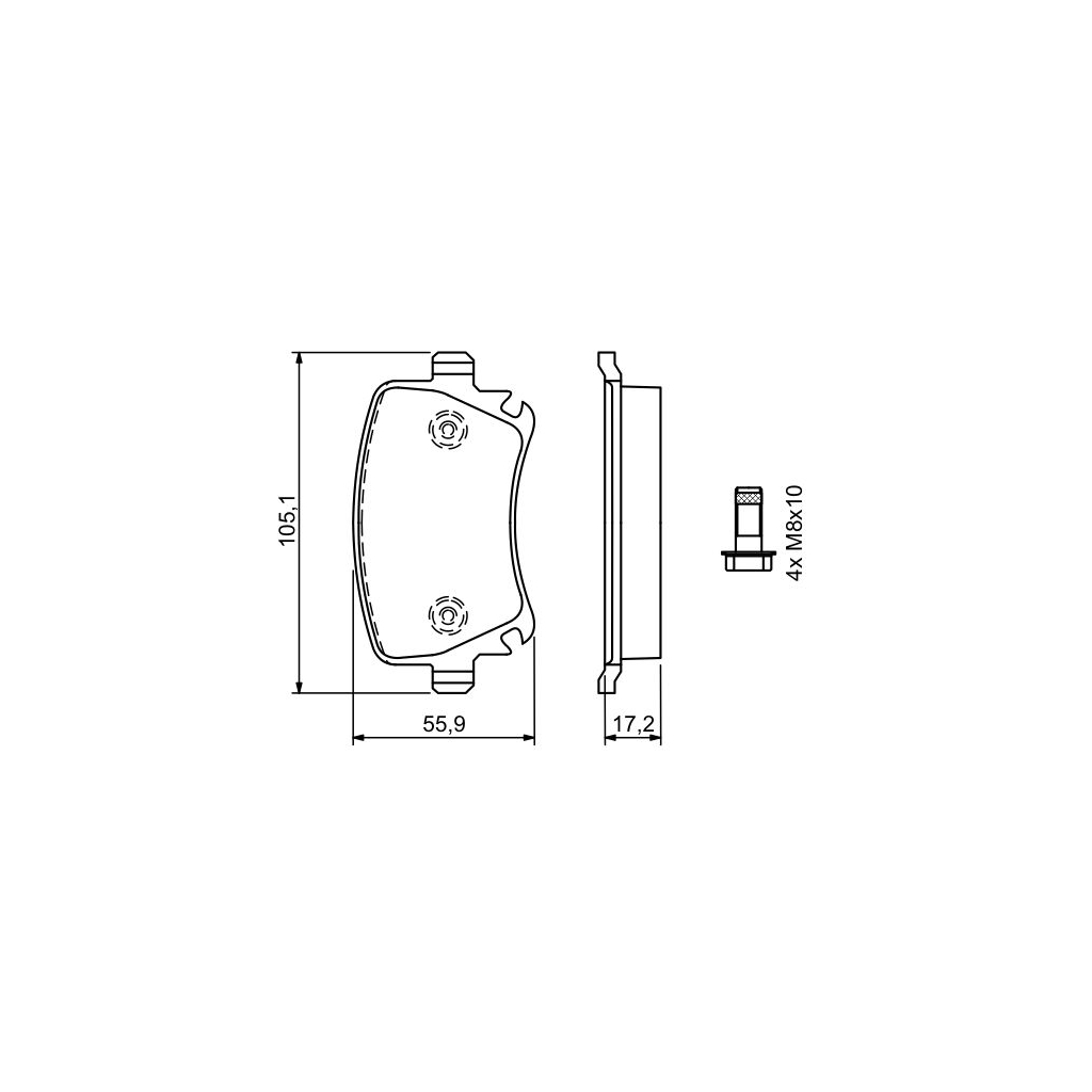 Гальмівні колодки Bosch 0 986 494 062 - зображення 2