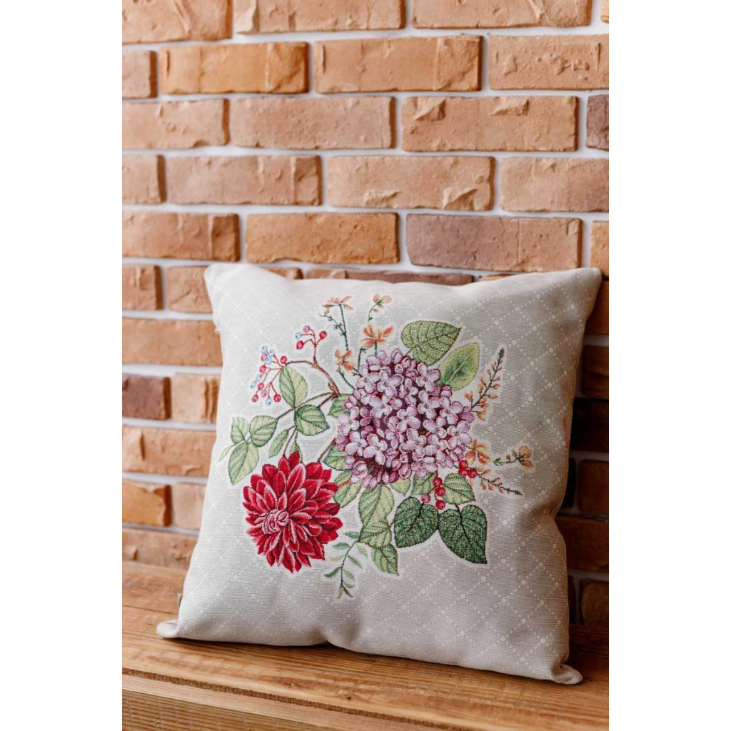 Наволочка Прованс гобеленова декоративна Букет квітів 45х45 см (034211) - зображення 2