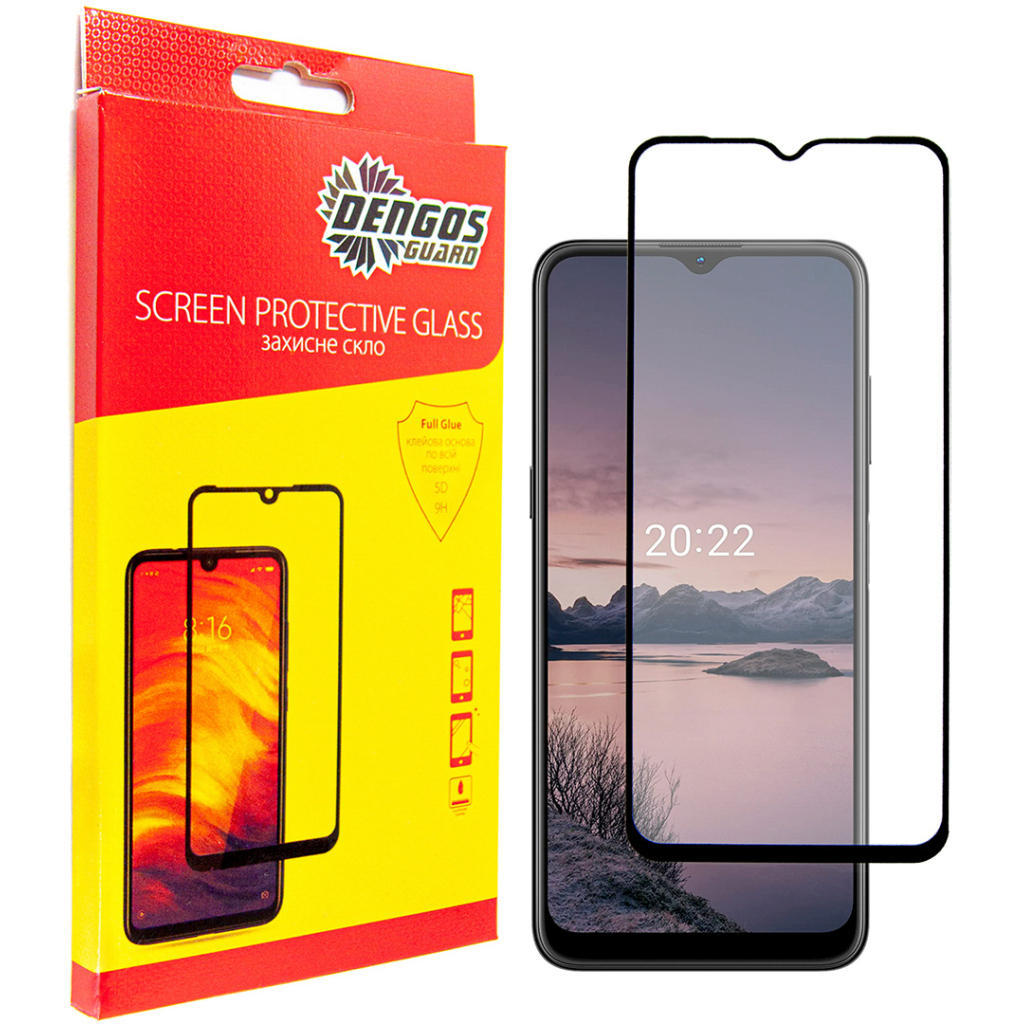 Скло захисне Dengos Full Glue Nokia G21 black frame (TGFG-236) - зображення 1