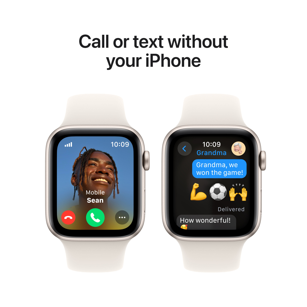 Смарт-годинник Apple Watch SE GPS + Cellular 40mm Starlight Aluminium Case with Starlight Sport Band - S/M (MXGJ3QH/A) - зображення 4