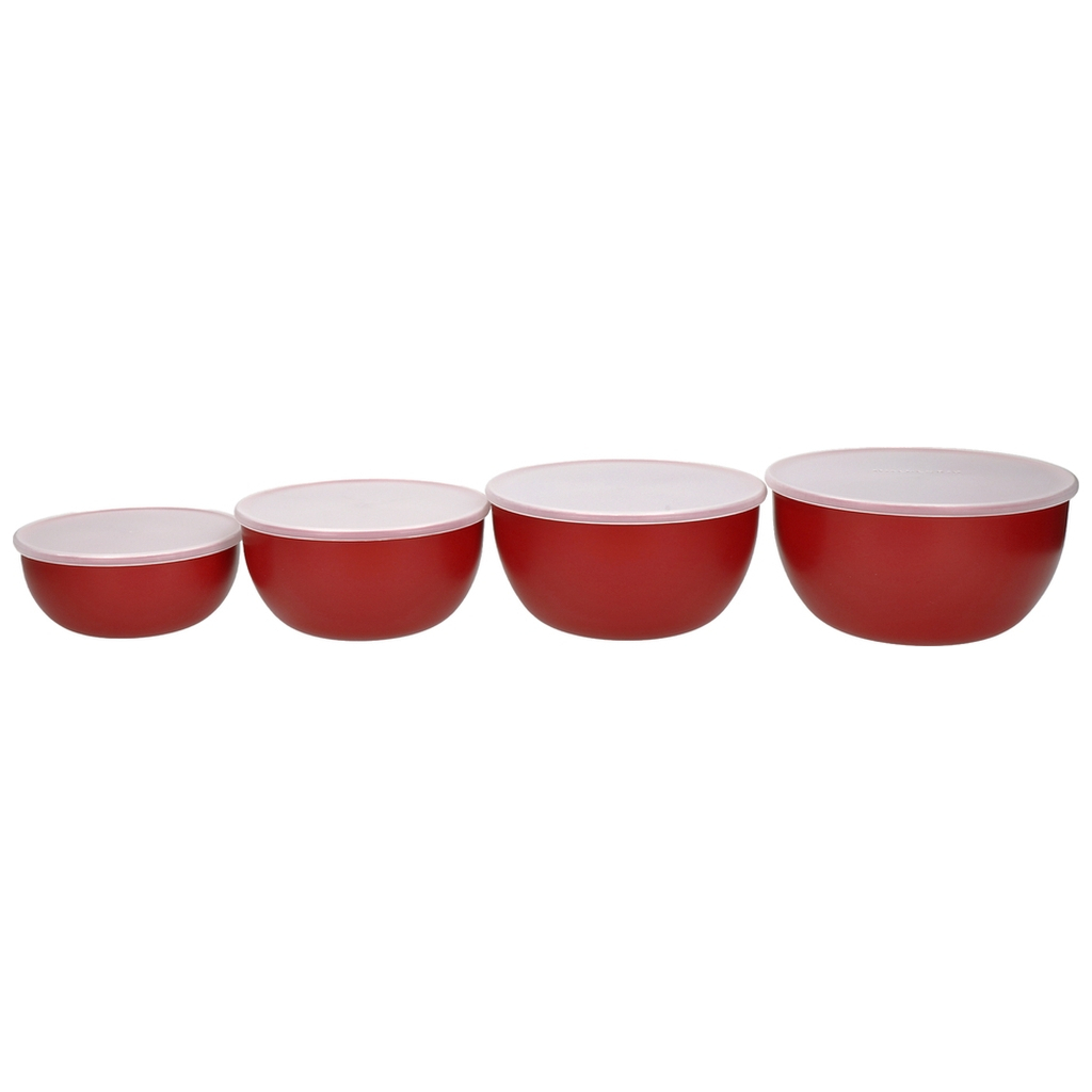 Миска KitchenAid Universal, з кришками, набір 4 шт, червоний (KQG176OSERE) - зображення 3
