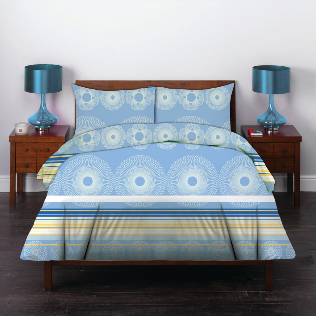 Постільна білизна Home Line Рондо блакитний полуторний (134701) - зображення 1