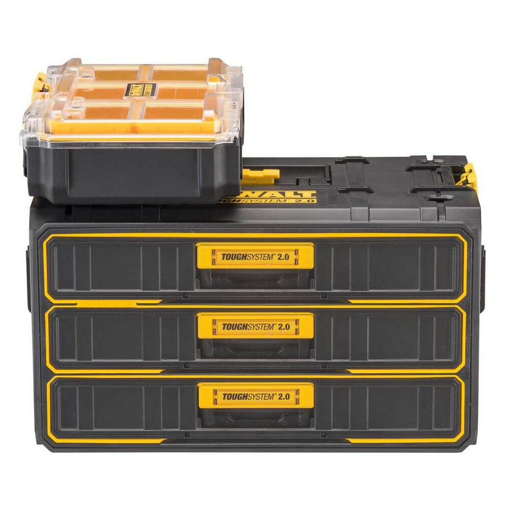 Ящик для інструментів DeWALT TOUGHSYSTEM 2.0, 555х355х305 мм., модуль на 3 ящики (DWST08330-1) - зображення 8