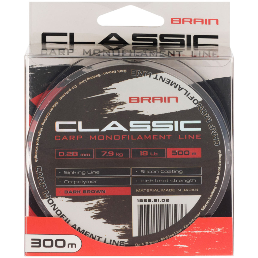 Волосінь Brain Classic Carp Line (dark brown) 300m 0.28mm 18lb 7.9kg (1858.81.02) - зображення 2