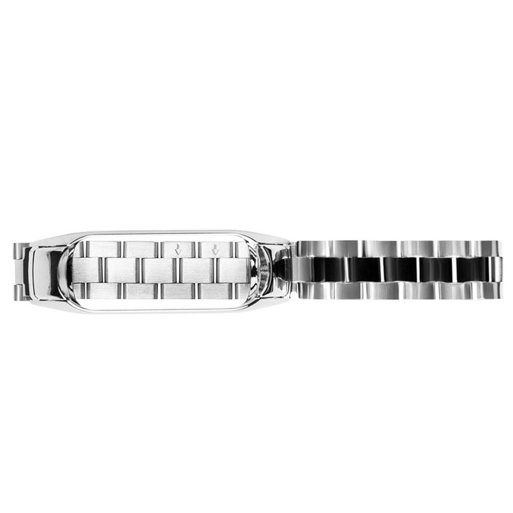 Ремінець до фітнес браслета XoKo Metal Jewerly для Xiaomi Mi Band 3/4 Silver-Black (XK-XM-NO-SLVRBK) - зображення 2