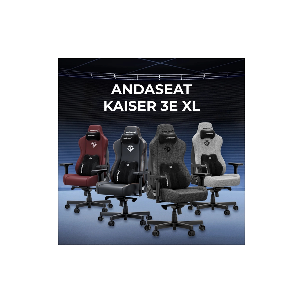 Крісло ігрове Anda Seat Kaiser 3E Fabric Size XL Dark Grey (AD23YC-XL-09-GB-CF-G01) - зображення 8