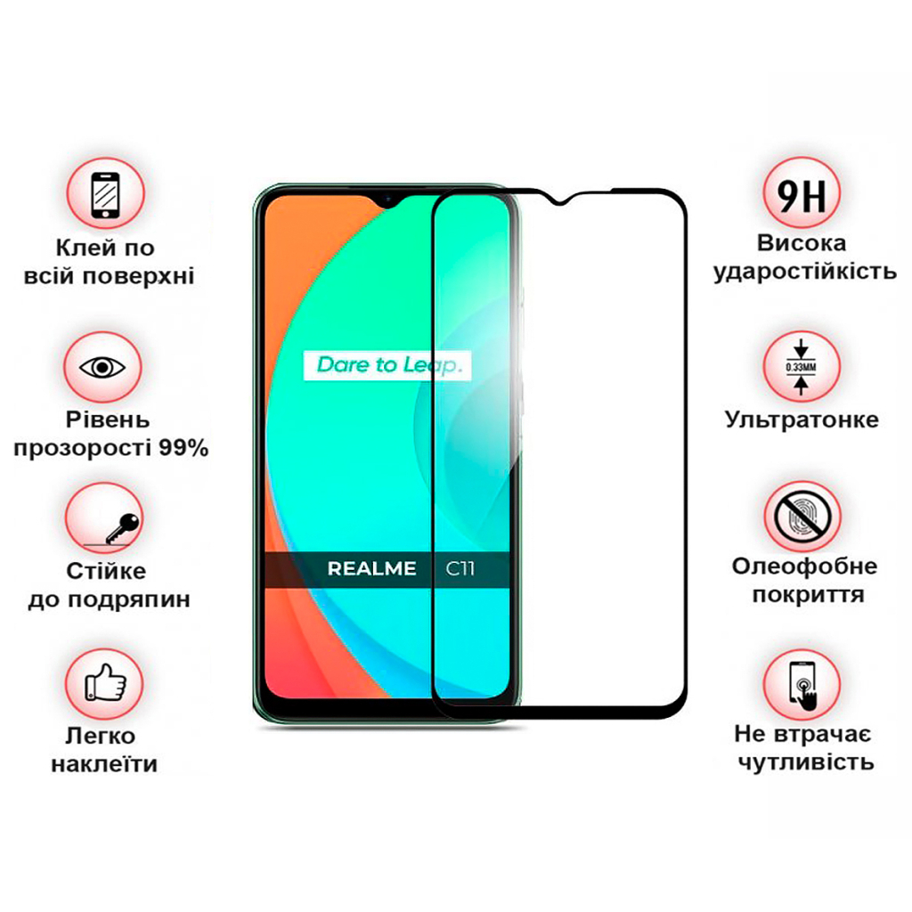 Скло захисне BeCover Realme C11 2021 Black (708153) - зображення 3