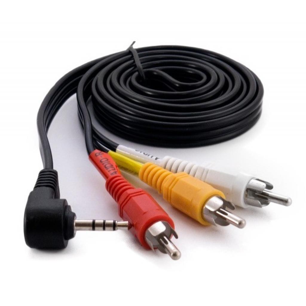 Кабель мультимедійний 3.5mm M to 3xRCA M 1.5m 90° corner Extradigital (KBV1732) - изображение 2