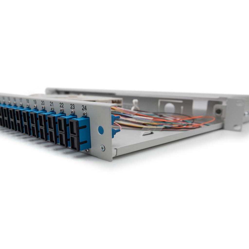 Патч-панель 1U 19", 24xSC duplex, SM, incl. splice cassette, pigtails OS2, adapter Digitus (DN-96322/9) - изображение 7