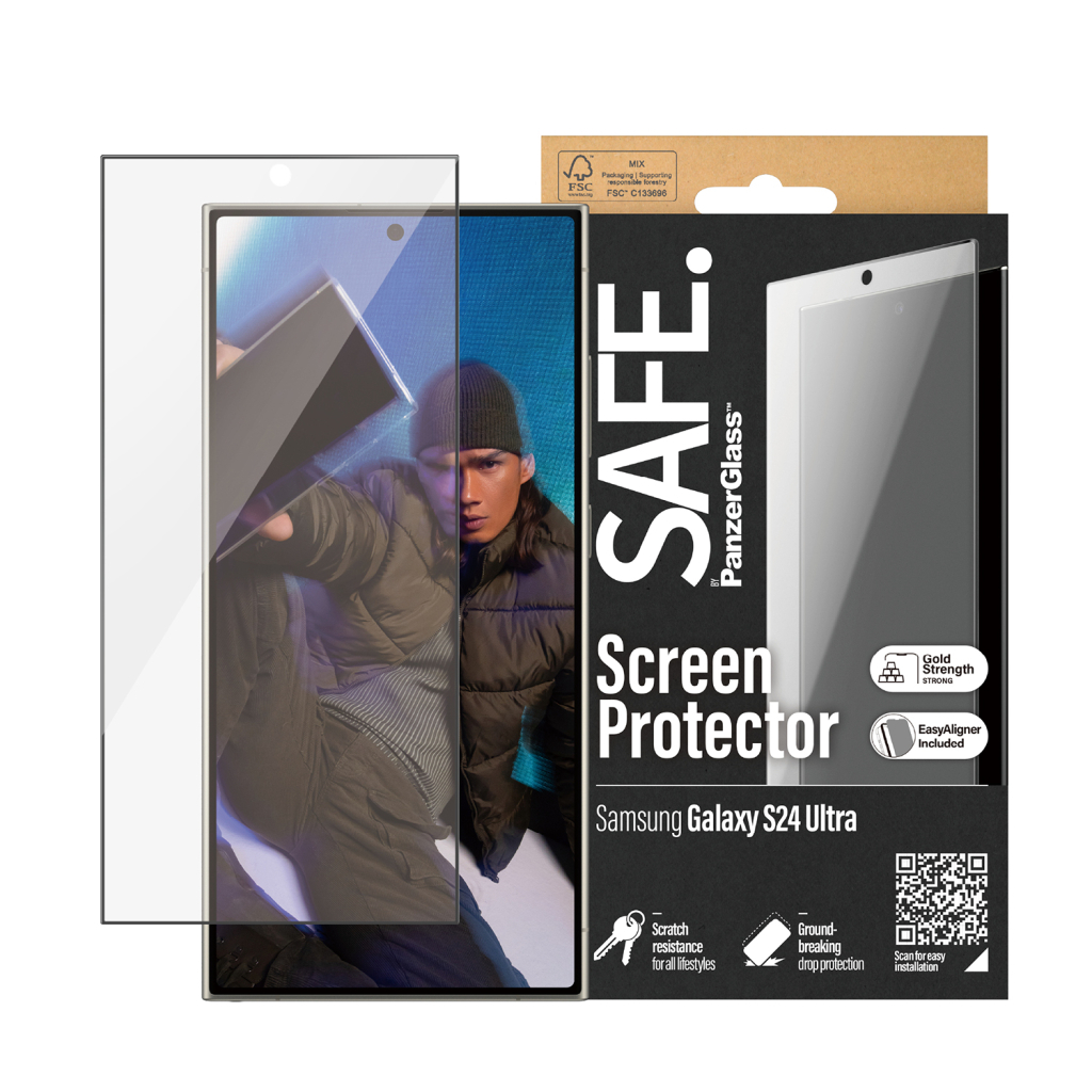 Скло захисне PANZERGLASS Samsung S 2024 Ultra Ultra-Wide Fit w. EasyAligner (PG_SAFE95668) - зображення 1