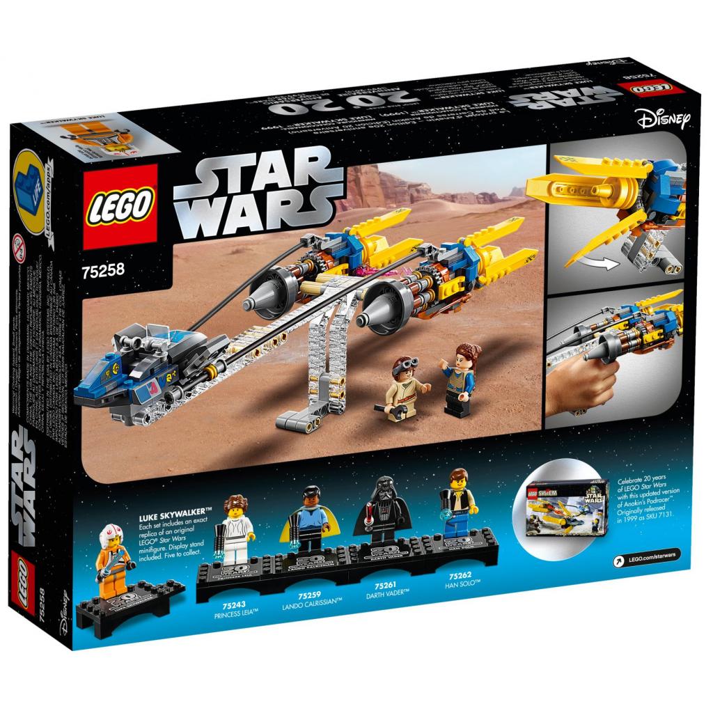 Конструктор LEGO Star Wars Гоночний под Енакіна: 20-р. ювілей 279 деталей (75258) - зображення 8