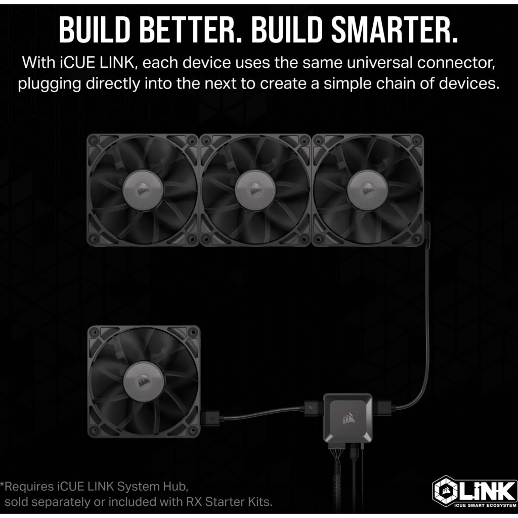 Кулер до корпусу Corsair iCUE Link RX120 PWM (CO-9051009-WW) - зображення 11