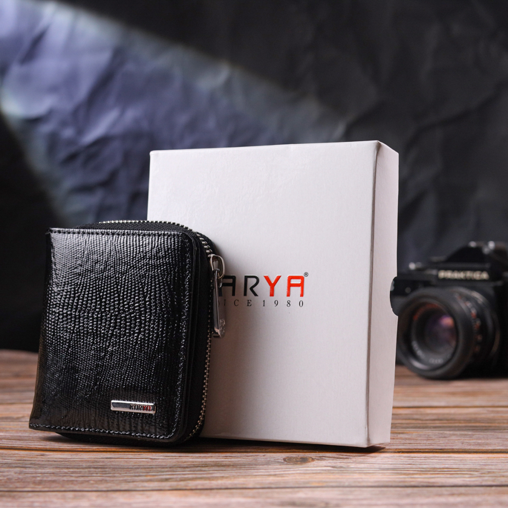 Гаманець Karya З натуральної шкіри Чорний (21411) - зображення 10