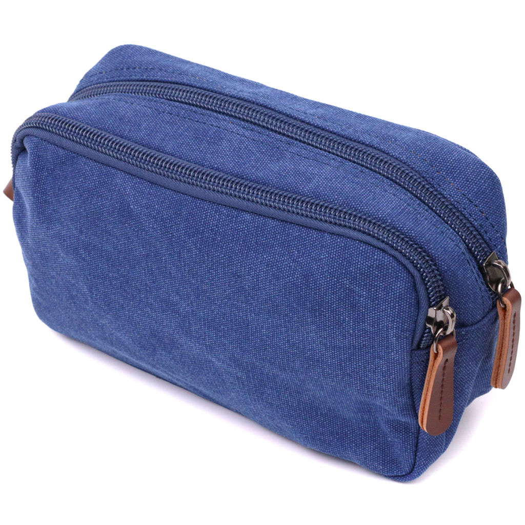 Сумка Vintage На два відділення з текстилю Синя (22234) - зображення 2