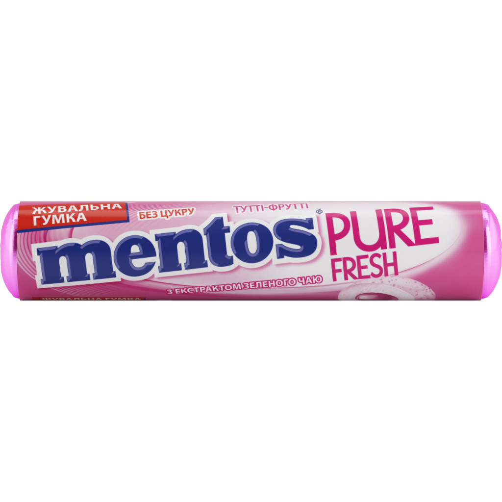 Жувальна гумка Mentos Pure Fresh со вкусом Тутти-Фрутти 15.57 г (8935001725404) - зображення 1