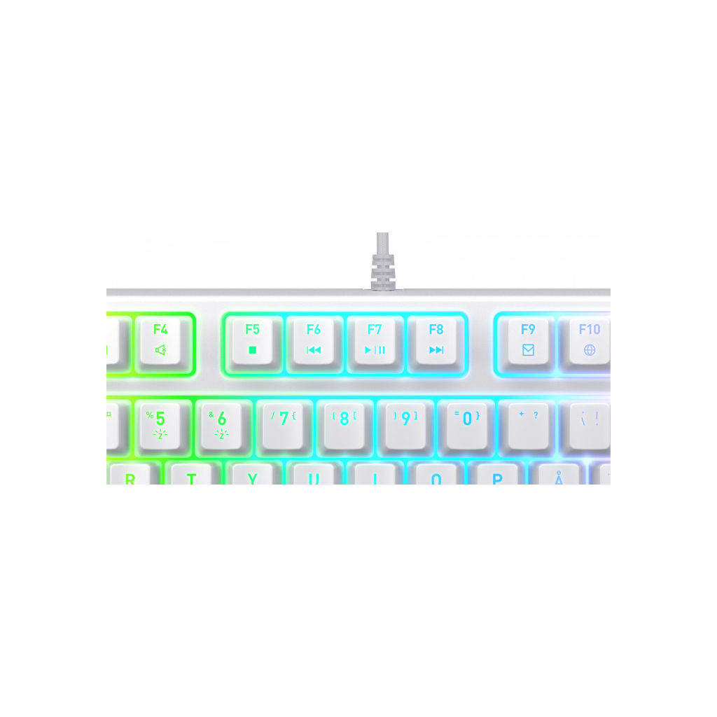 Клавіатура Xtrfy K4 TKL RGB Kailh Red Ukr-Ru White (XG-K4-RGB-TKL-WH-R-UKR) - зображення 5