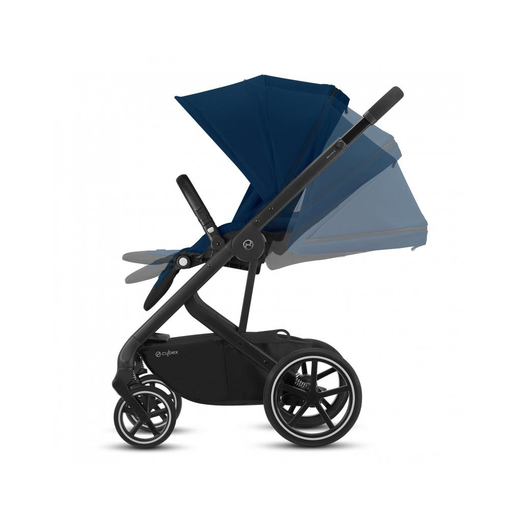 Коляска Cybex Balios S Lux SLV Deep Black (з бампером) (520001249) - зображення 3