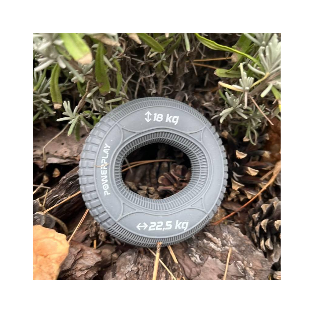 Еспандер PowerPlay PP-4330 Hand Grip Loops Medium 18-22,5 кг Сірий (PP_4330_Grey_(18-22.5kg)) - зображення 5
