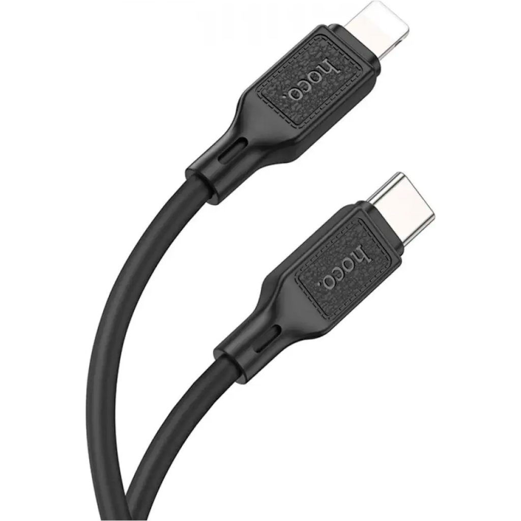 Дата кабель USB-C to Lightning 1.0m Cool silicone PD 20W X90 black HOCO (6931474788382) - зображення 2