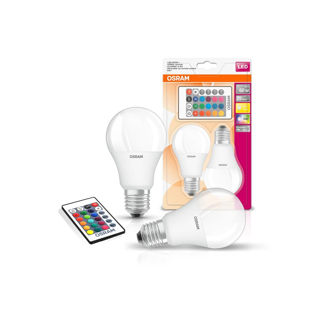 Лампочка Osram LED A60 9W 806Lm 2700К+RGB E27 (4058075430891) - зображення 3
