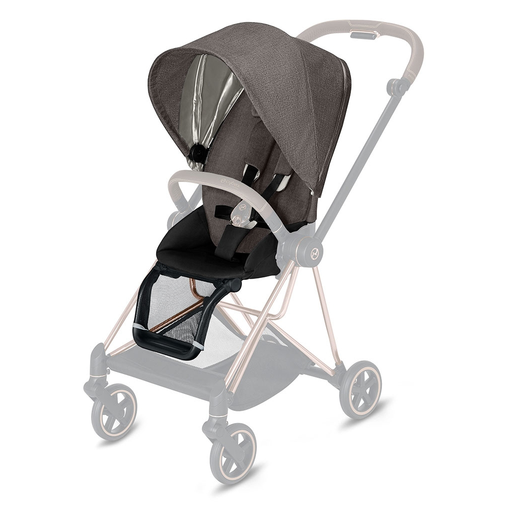 Набір текстилю для коляски Cybex Mios Manhattan Grey Plus mid grey (519004147) - зображення 1