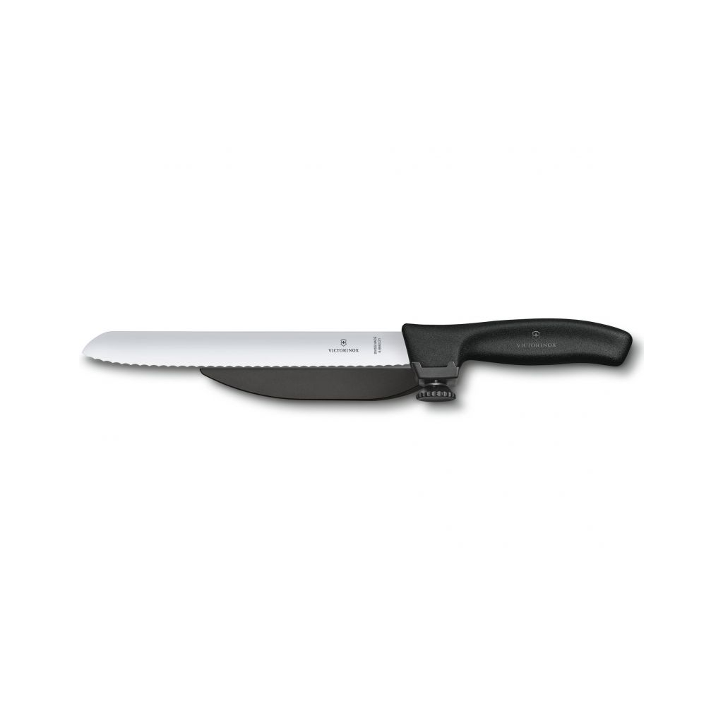 Кухонний ніж Victorinox SwissClassic DUX 21 см Serrated Black (6.8663.21) - изображение 1