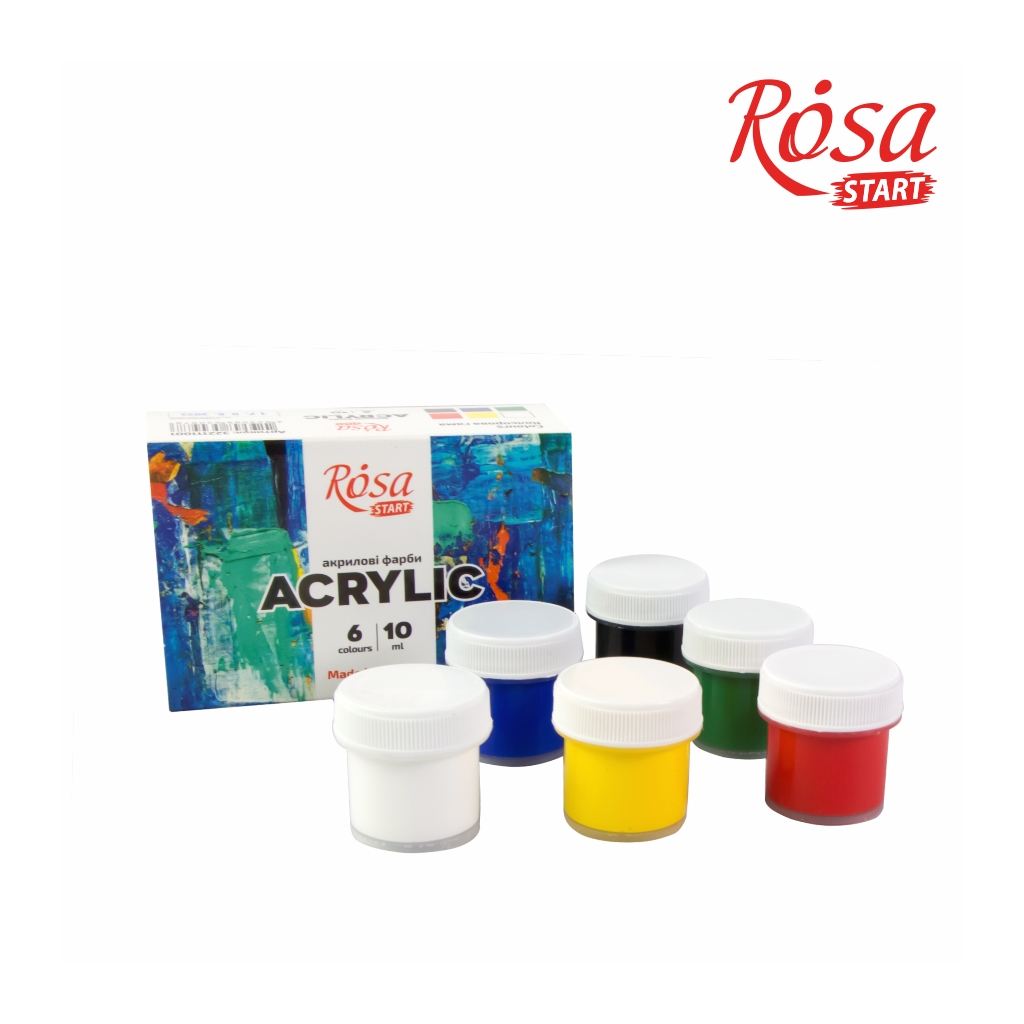 Акрилові фарби Rosa START COLOR 6 x10мл, (4823098530978) - зображення 3