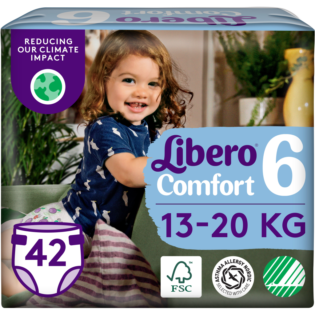Підгузки Libero Comfort Розмір 6 (13-20 кг) 42 шт (7322541757049) - изображение 1