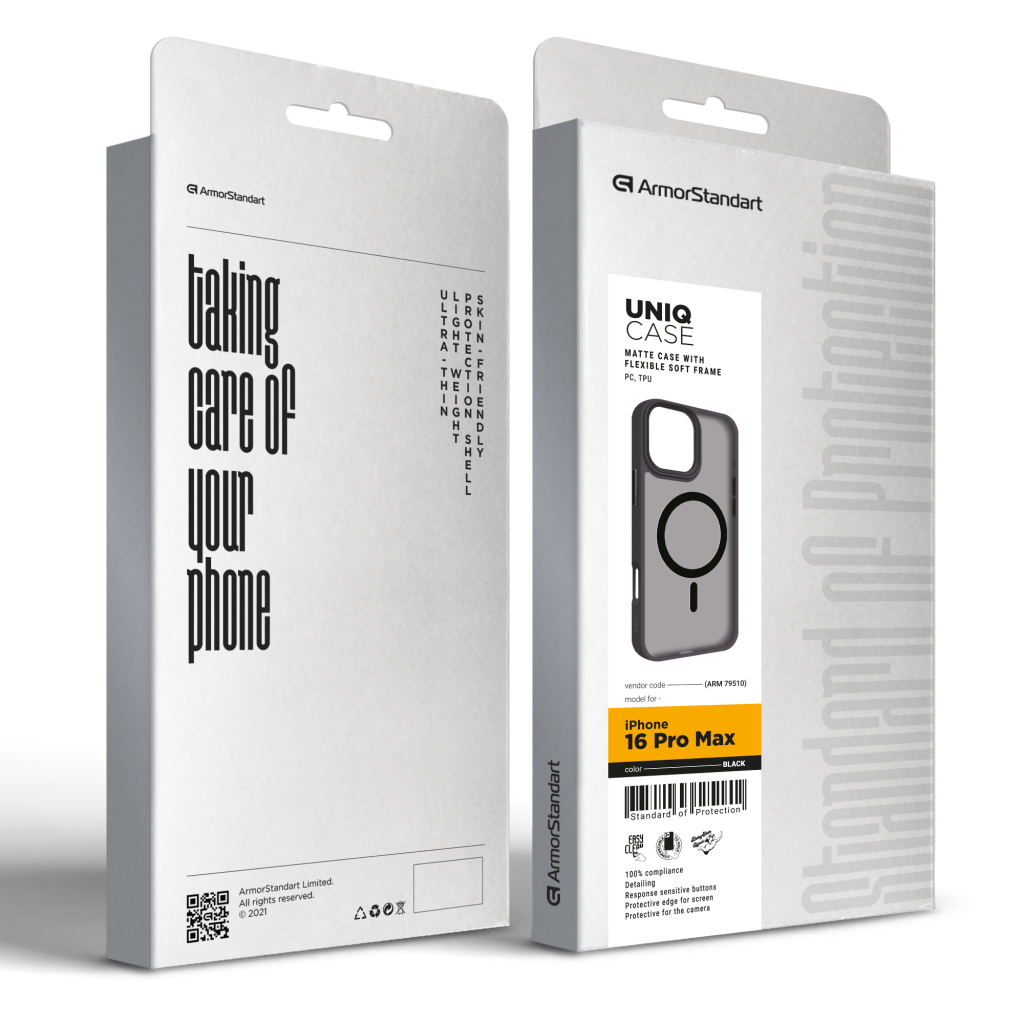 Чохол до мобільного телефона Armorstandart Uniq MagSafe Apple iPhone 16 Pro Max Black (ARM79510) - зображення 2