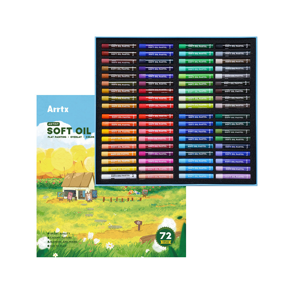 Пастель Arrtx олійна м'яка AOP-S01-72A 72 кольори (LC303298) - зображення 1