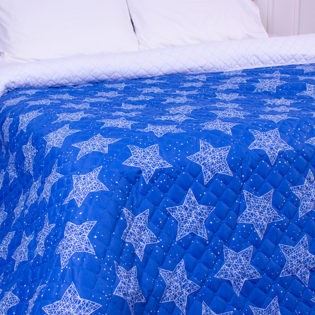 Покривало MirSon Print Line №7128 Blue Star 180х210 (2200006079057) - зображення 5