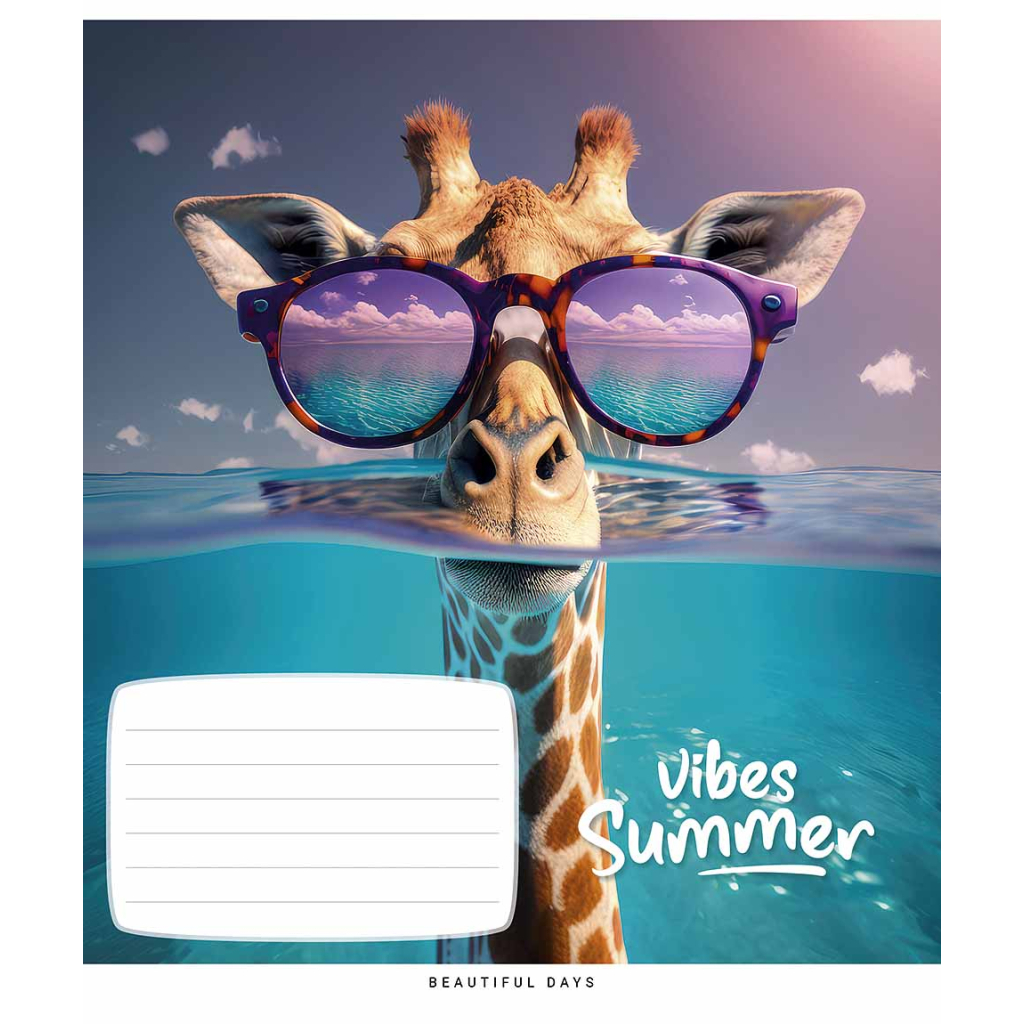 Зошит Школярик Summer vibes 18 аркушів лінія (018-3494L) - зображення 3