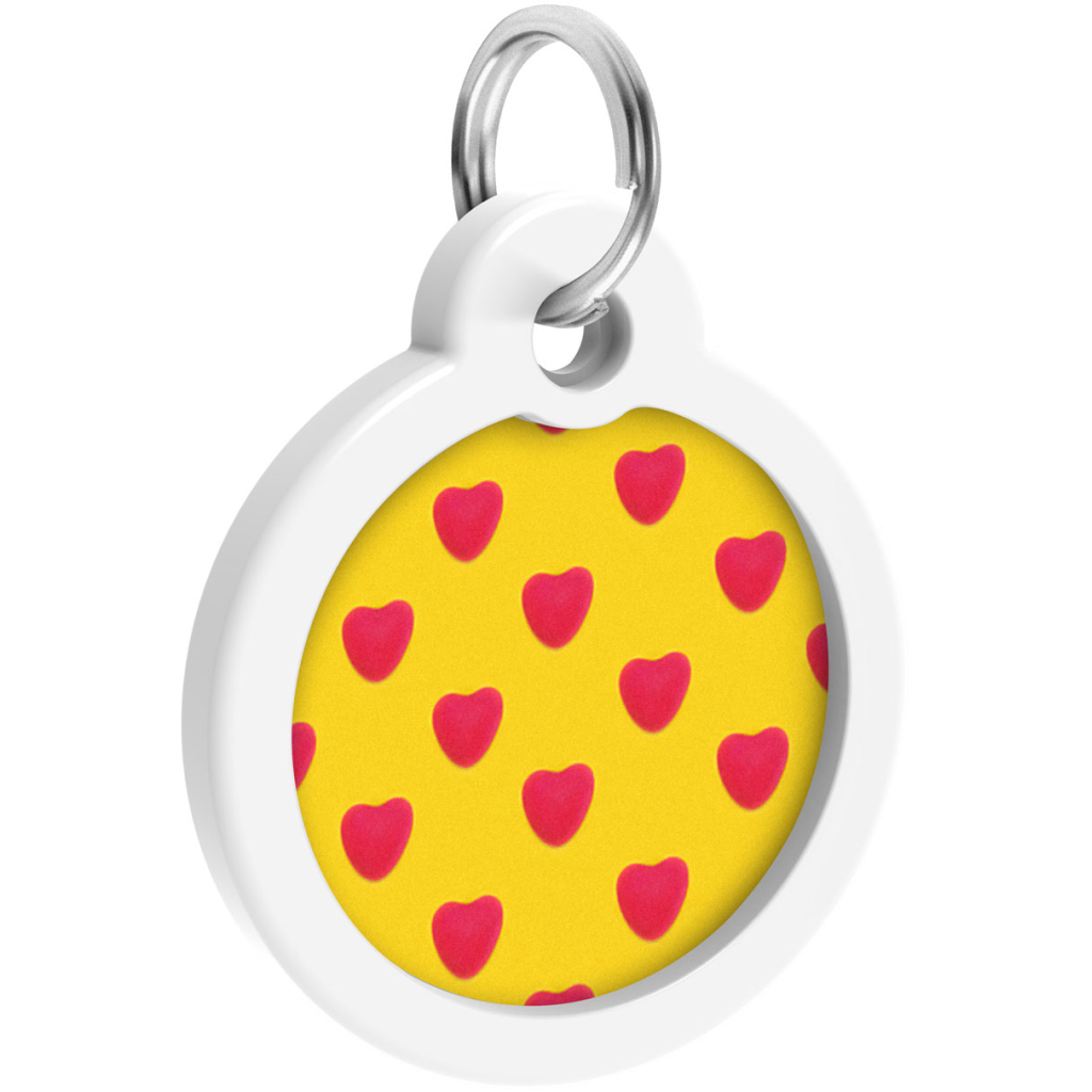 Адресник для тварин WAUDOG Smart ID з QR паспортом "Серця", круг 30 мм (230-0203) - зображення 4