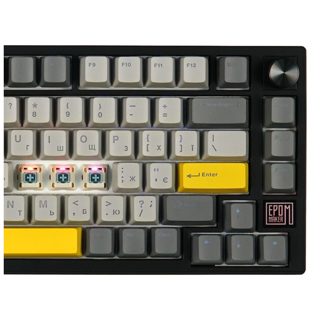 Клавіатура Epomaker TH80 SE 75 Budgerigar V2 Switch Hot-Swap RGB Wireless/Bluetooth/USB UA Black (TH80-SE-B-BV2) - зображення 2