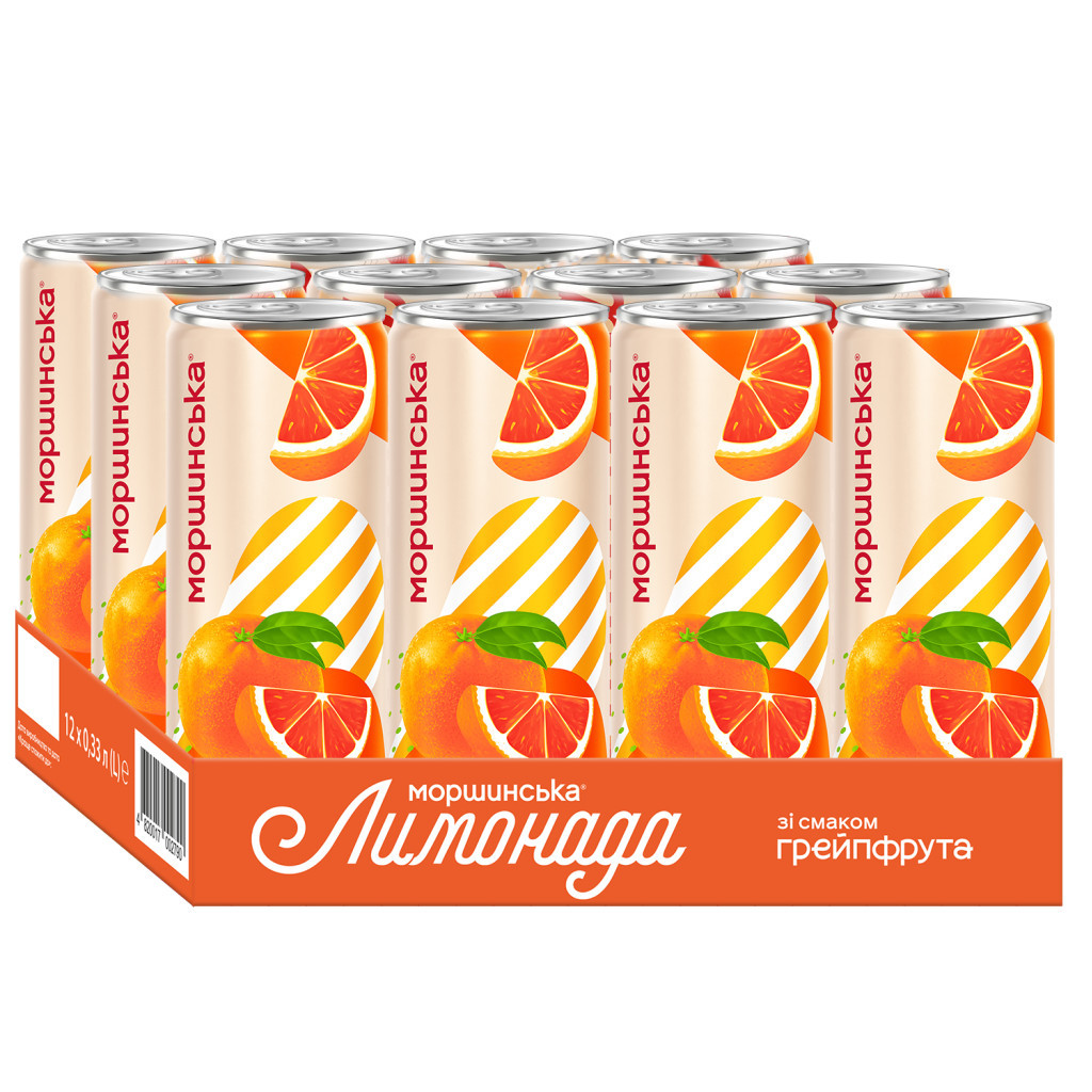 Напій Моршинська соковмісний Лимонада зі смаком Грейпфрута 0.33 л (4820017002783) - изображение 6
