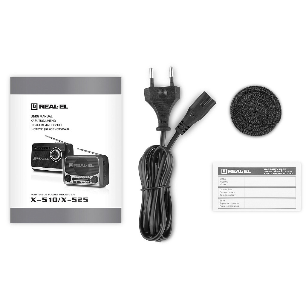 Портативний радіоприймач REAL-EL X-525 Grey - зображення 7