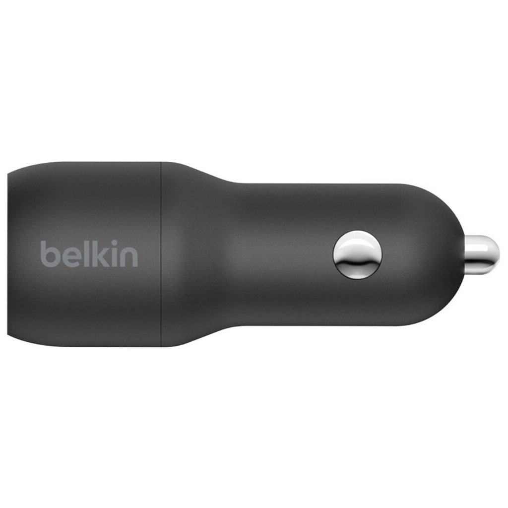 Зарядний пристрій Belkin Car Charger (24W) Dual USB-A, USB-A - USB-C, 1m, black (CCE001BT1MBK) - зображення 3