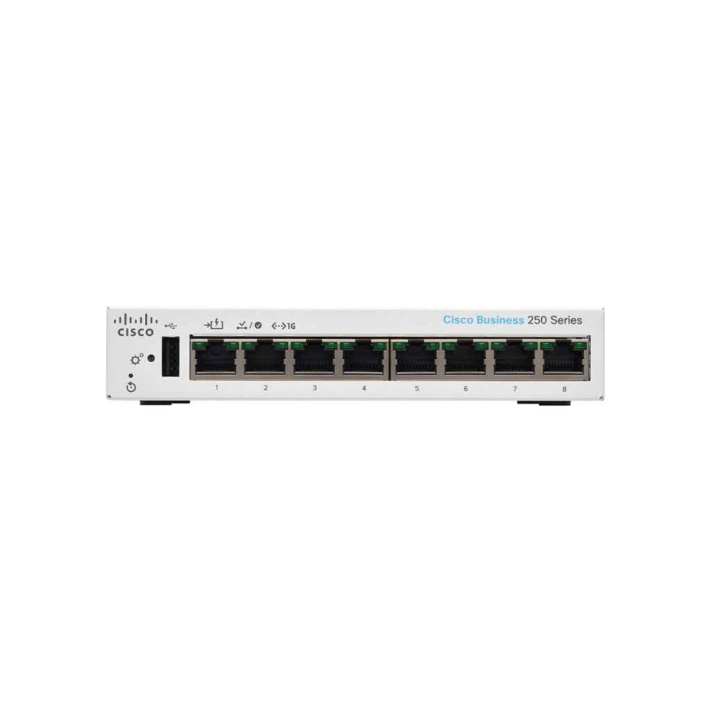 Комутатор мережевий Cisco CBS250-8T-D-EU - зображення 2