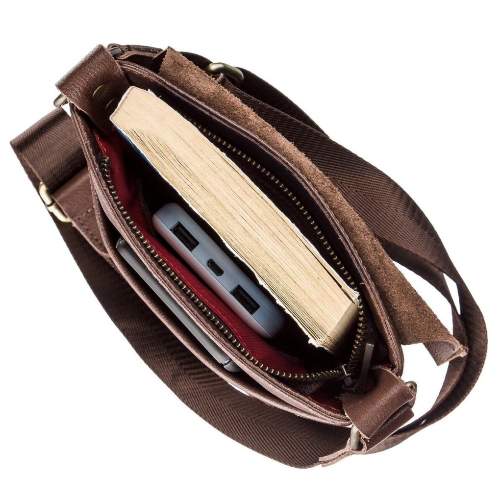 Сумка Shvigel Чоловіча шкіряна Коричнева (19114) - зображення 6