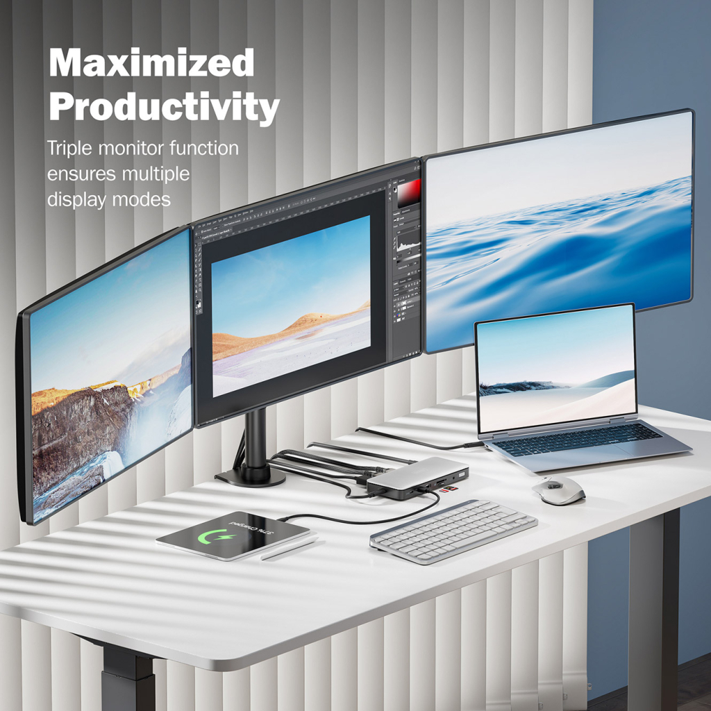 Порт-реплікатор Digitus USB-C > 2xHDMI/DP/2xUSB-A/USB-C/SD/MicroSD/RJ54/DC/Audio (DA-70917) - изображение 11