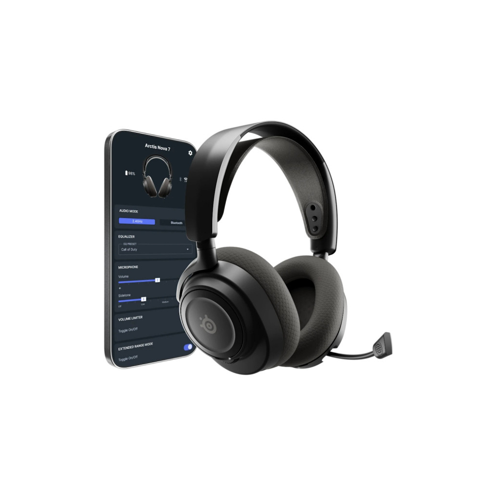 Навушники SteelSeries Arctis Nova 7P Gen 2 Wireless Black (61744) - зображення 7